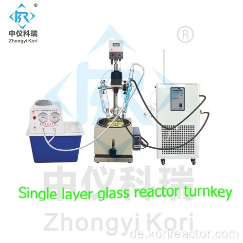 Glasreaktor mit Kühler Rückflussmischgefäß